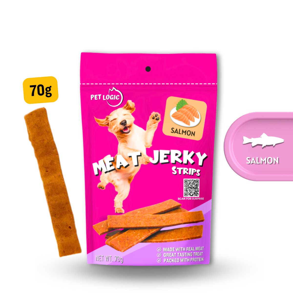 Pet Logic Meat Jerky Strips 70g (Doypack) Dog Treats