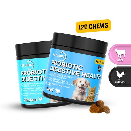 Pet Logic Probiotic Digestive Health 240g Dog & Cat Treats Supplement Multivitamins for Happy Tummy