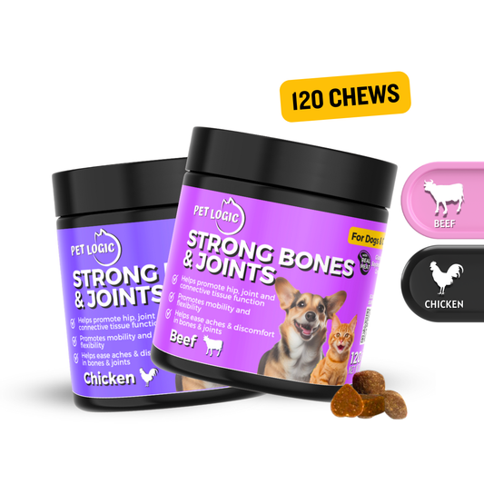 Pet Logic Strong Bones & Joints 240g Dog & Cat Treats Supplement Vitamins for Jolly Joints Support