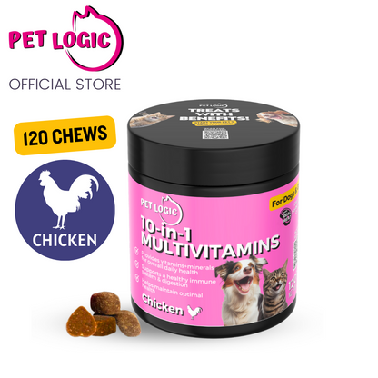 Pet Logic 10-in-1 Multivitamins 240g Dog & Cat Treats Supplement  Pet Vitamins for Pro Immune System