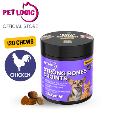 Pet Logic Strong Bones & Joints 240g Dog & Cat Treats Supplement Vitamins for Jolly Joints Support