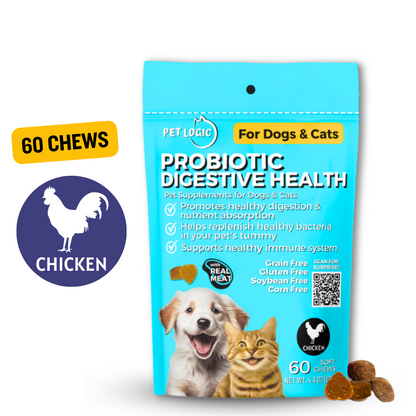 Pet Logic Probiotic Digestive Health 120g Dog Cat Treats Supplement