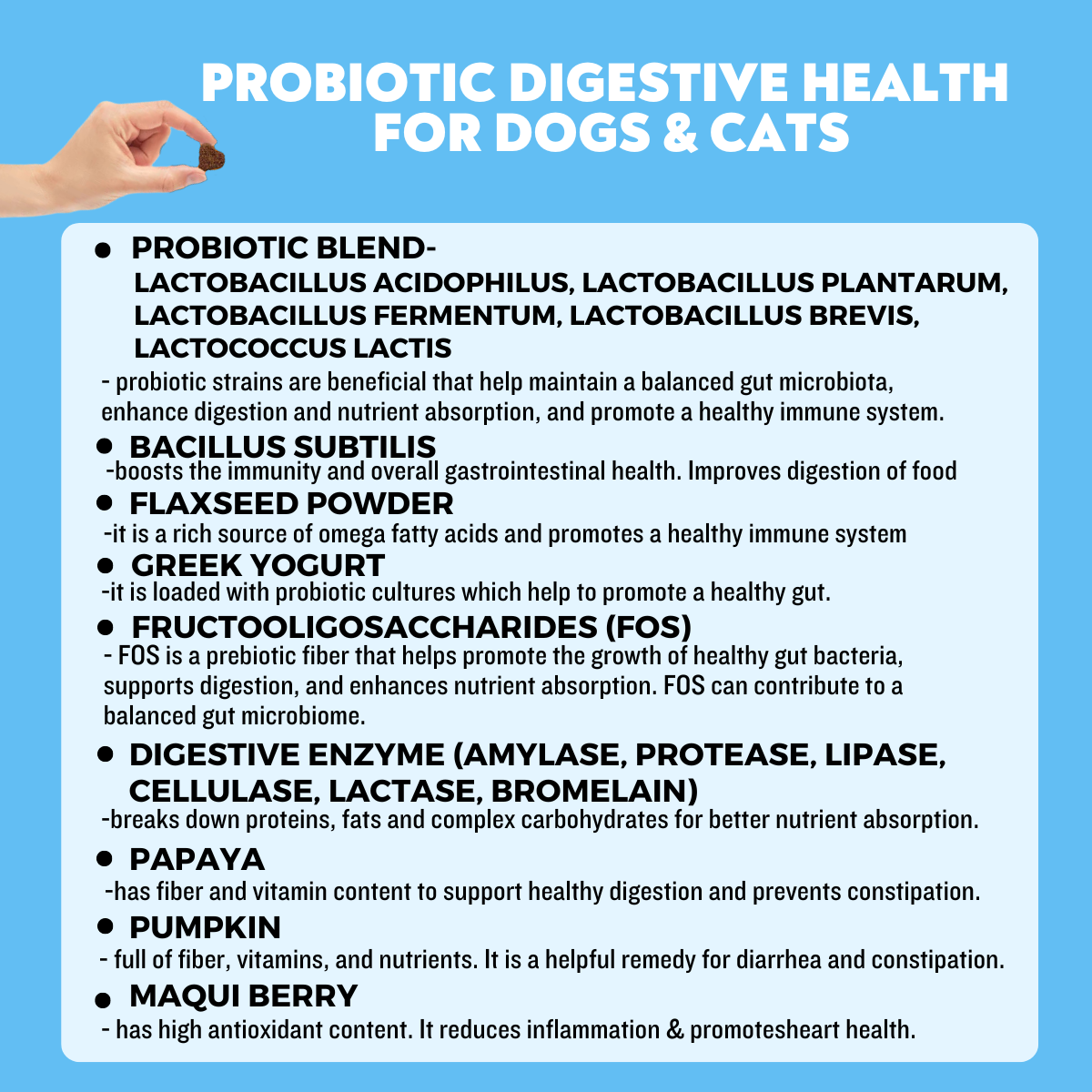 Pet Logic Probiotic Digestive Health + Strong Bones & Joints Pet Supplements