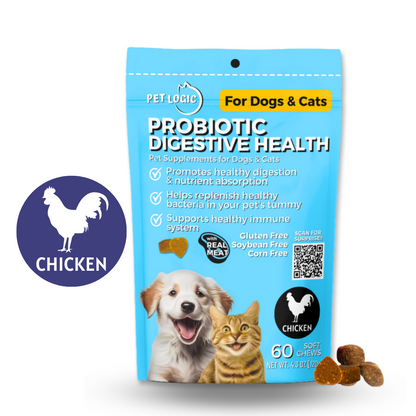 Pet Logic Probiotic Digestive Health 120g Dog Cat Treats Supplement