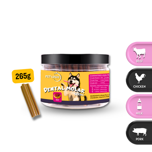 Pet Logic Dental Molar Sticks 265g (Jar) Dog Treats