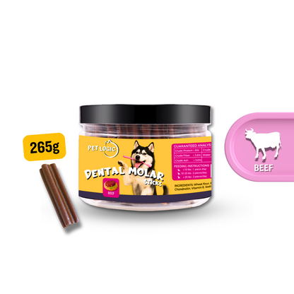 Pet Logic Dental Molar Sticks 265g (Jar) Dog Treats