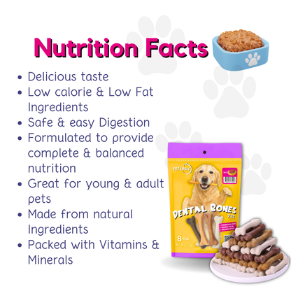 Pet Logic Dental Bone Chews 72g (Doypack) Dog Treats