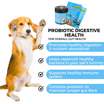 Pet Logic Probiotic Digestive Health 120g Dog & Cat Treats Supplement Multivitamins for Happy Tummy