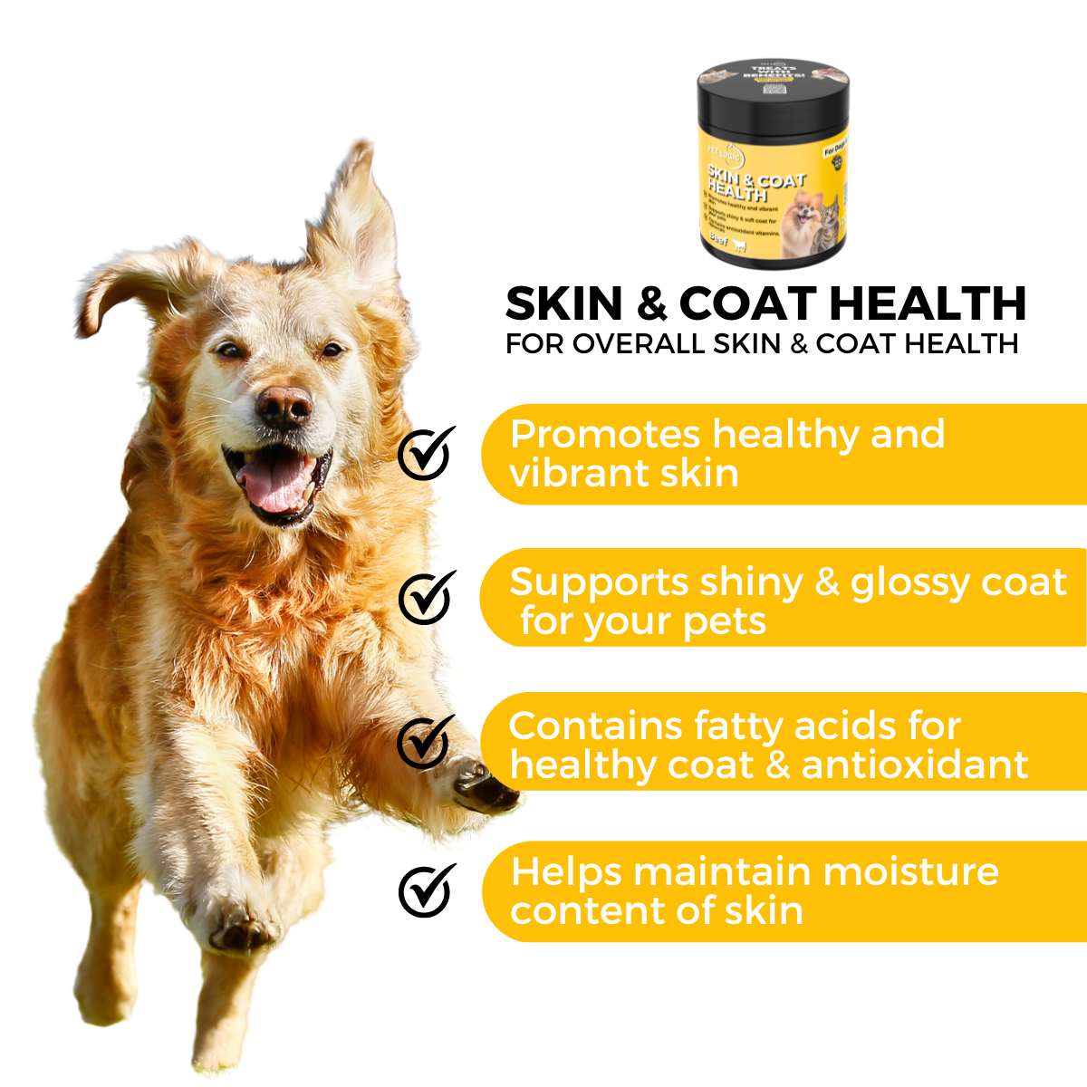 Pet Logic Skin & Coat Health + Strong Bones & Joint Pet Supplements