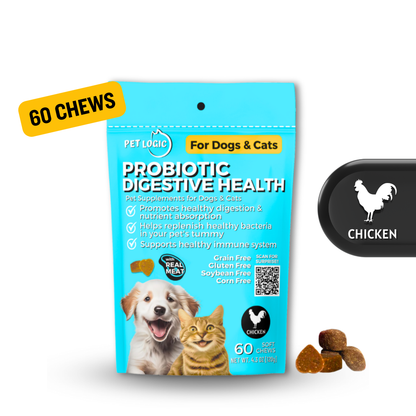 Pet Logic Probiotic Digestive Health 120g Dog & Cat Treats Supplement Multivitamins for Happy Tummy