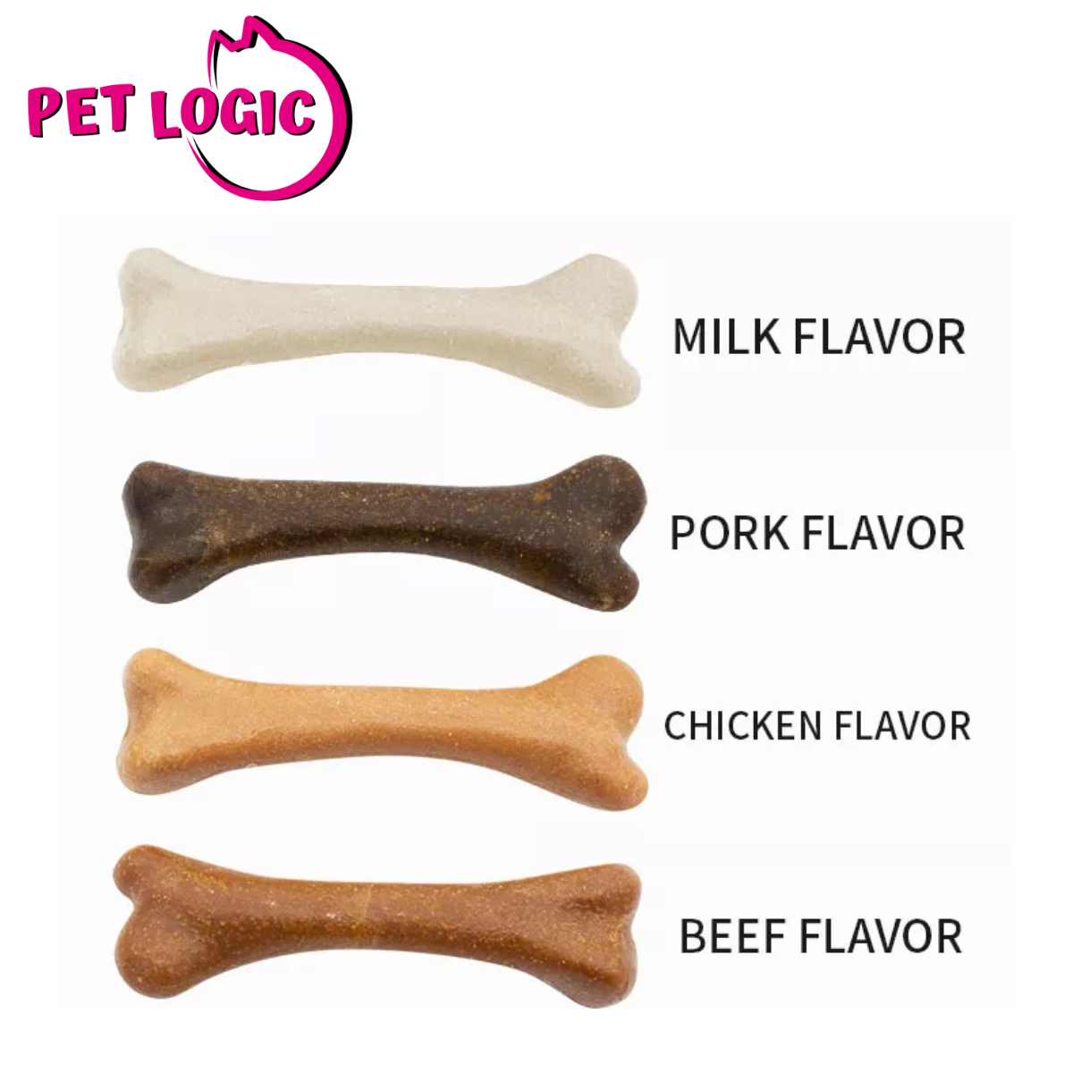 Pet Logic Dental Bone Chews 25g x10 CHICKEN (Pouch) Dog Treats