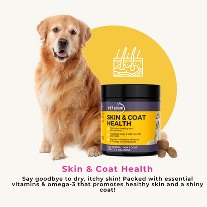 Pet Logic 10-in-1 Multivitamin + Skin & Coat Health Pet Supplements